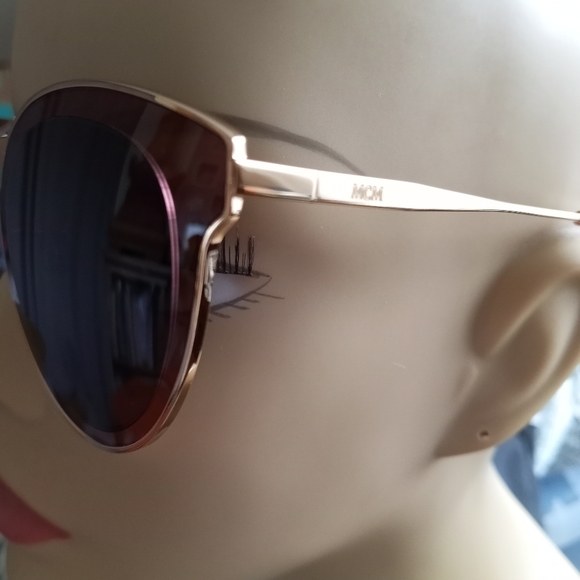 MCM Women's Sunglasses - Brown Lens Shiny Rose Metal Frame | MCM139SA 784 NEW - Picture 10 of 11